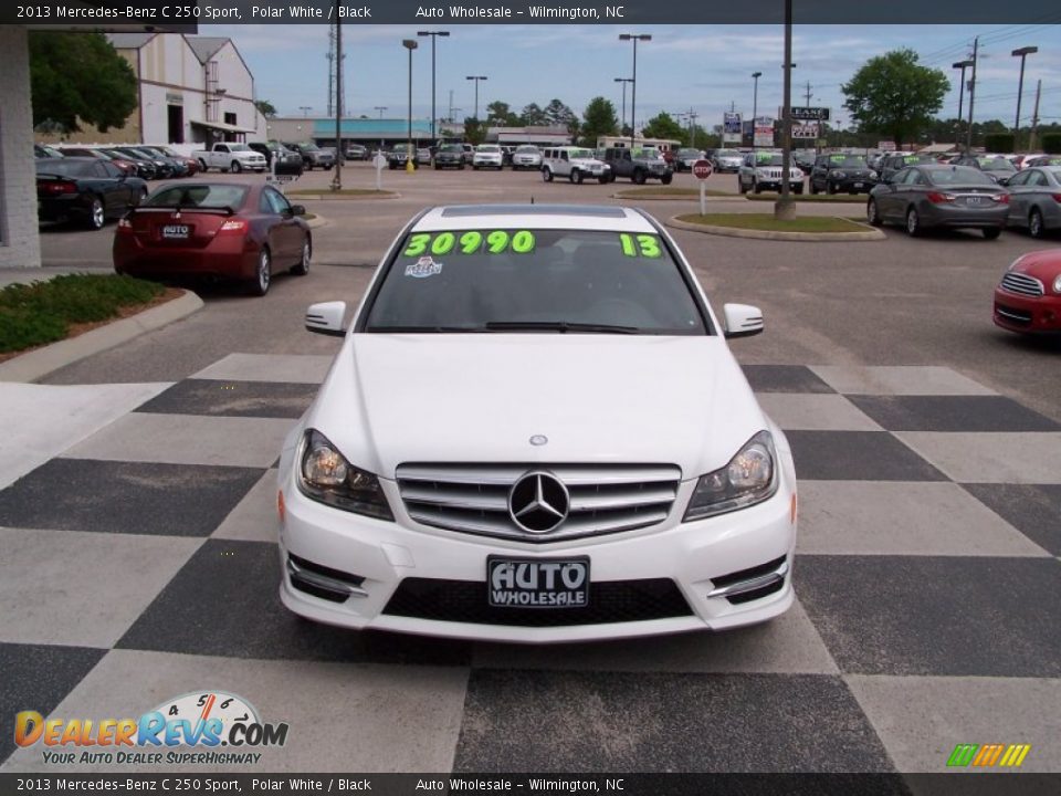 2013 Mercedes-Benz C 250 Sport Polar White / Black Photo #2