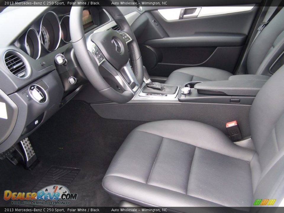 2013 Mercedes-Benz C 250 Sport Polar White / Black Photo #10