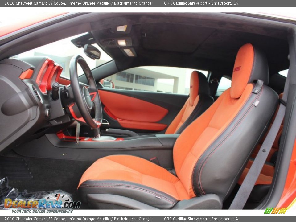 2010 Chevrolet Camaro SS Coupe Inferno Orange Metallic / Black/Inferno Orange Photo #18