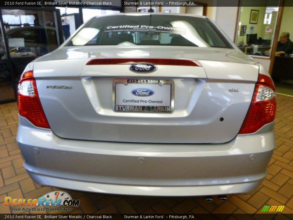 2010 Ford Fusion SE Brilliant Silver Metallic / Charcoal Black Photo #3