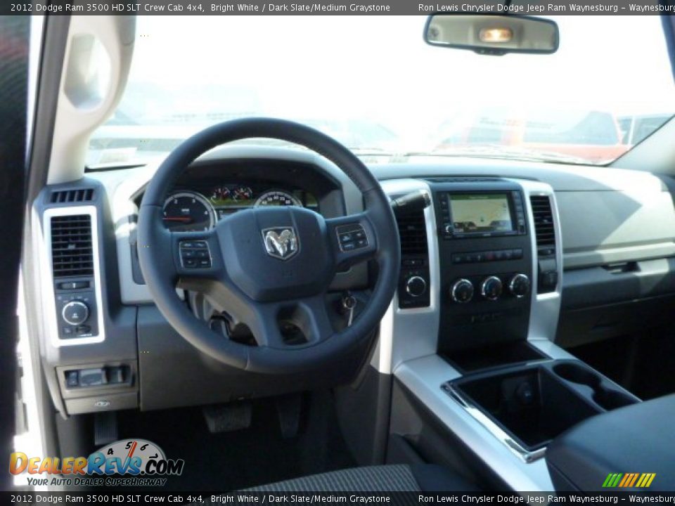 2012 Dodge Ram 3500 HD SLT Crew Cab 4x4 Bright White / Dark Slate/Medium Graystone Photo #7