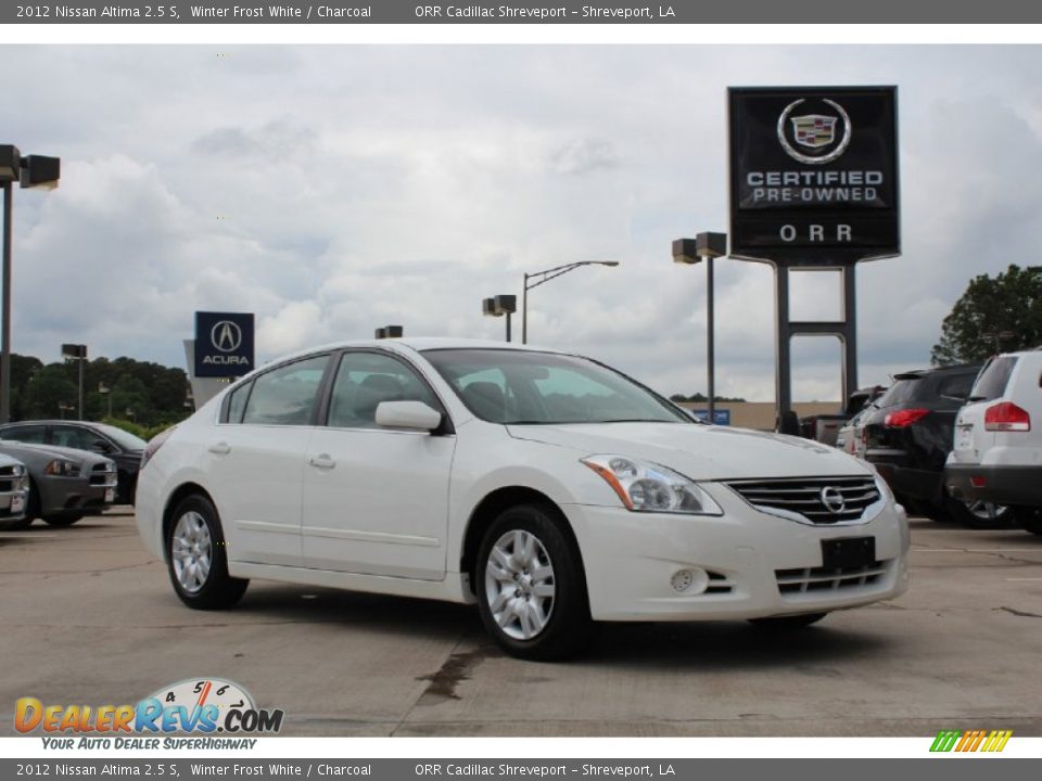2012 Nissan Altima 2.5 S Winter Frost White / Charcoal Photo #1