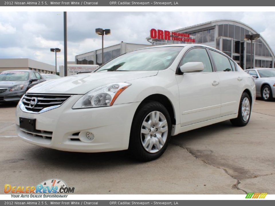 2012 Nissan Altima 2.5 S Winter Frost White / Charcoal Photo #2