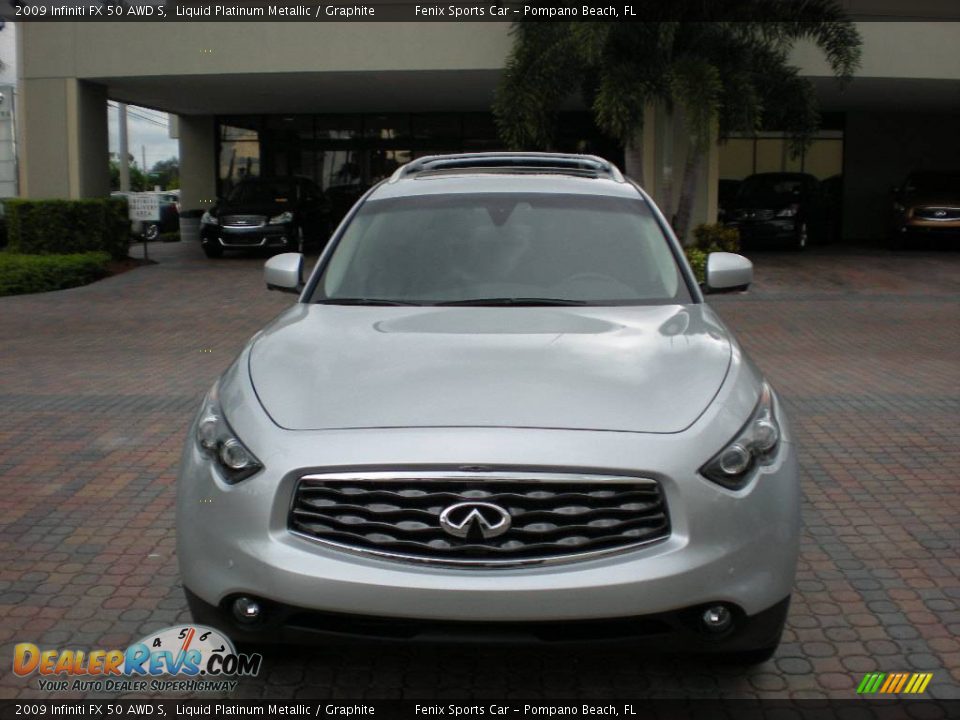 2009 Infiniti FX 50 AWD S Liquid Platinum Metallic / Graphite Photo #9