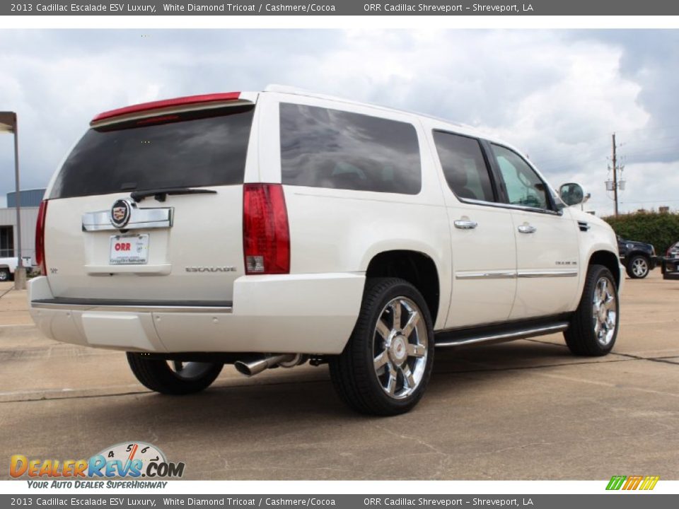 2013 Cadillac Escalade ESV Luxury White Diamond Tricoat / Cashmere/Cocoa Photo #4