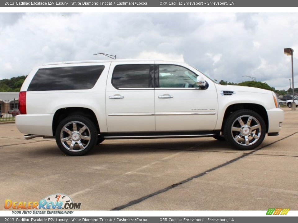 2013 Cadillac Escalade ESV Luxury White Diamond Tricoat / Cashmere/Cocoa Photo #6