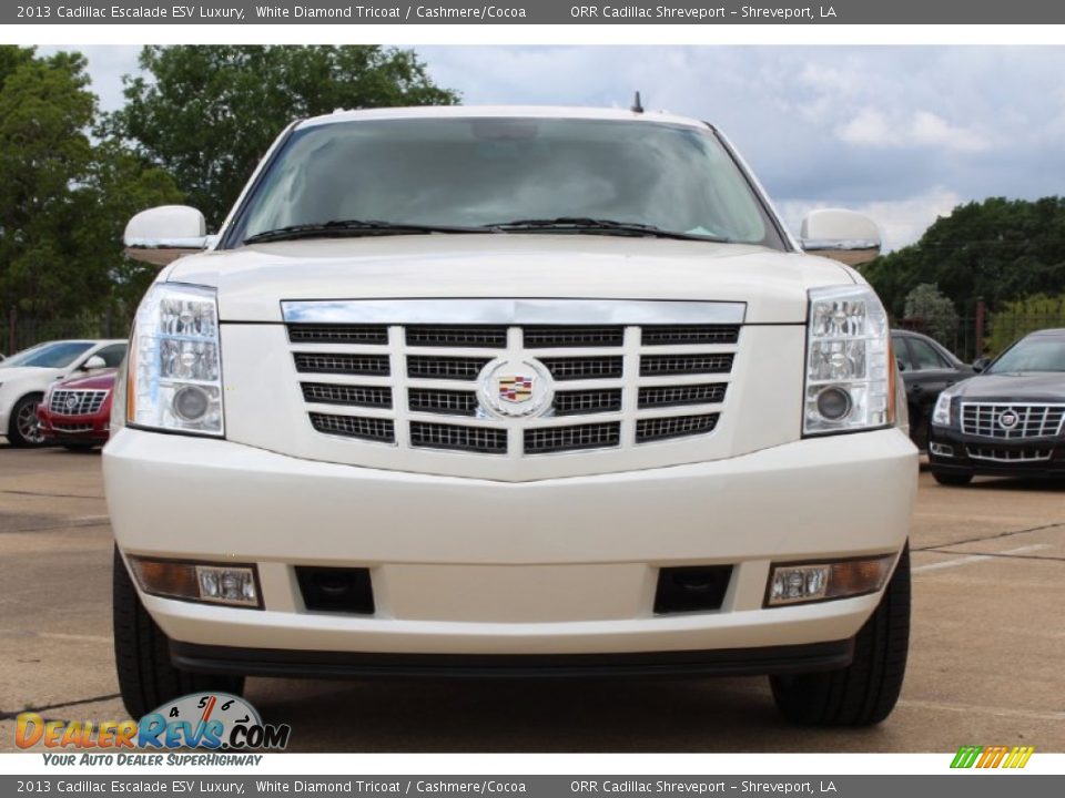 2013 Cadillac Escalade ESV Luxury White Diamond Tricoat / Cashmere/Cocoa Photo #7