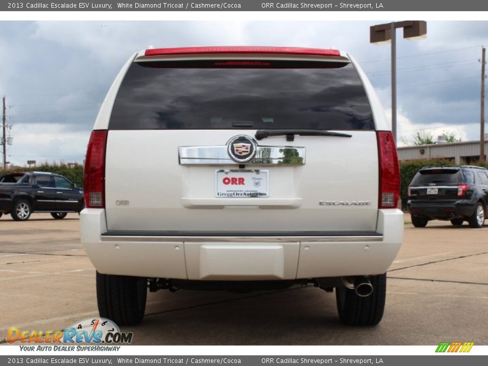 2013 Cadillac Escalade ESV Luxury White Diamond Tricoat / Cashmere/Cocoa Photo #8