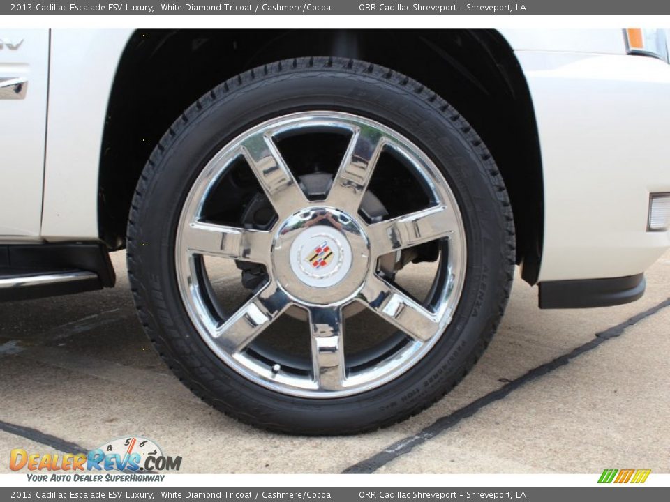 2013 Cadillac Escalade ESV Luxury White Diamond Tricoat / Cashmere/Cocoa Photo #12