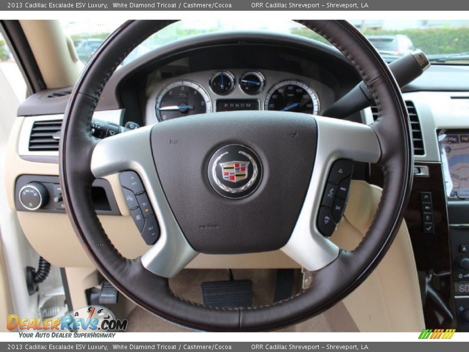 2013 Cadillac Escalade ESV Luxury White Diamond Tricoat / Cashmere/Cocoa Photo #14