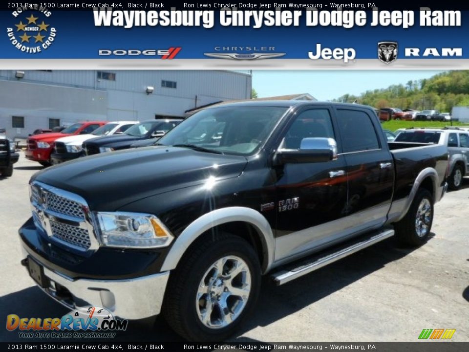 2013 Ram 1500 Laramie Crew Cab 4x4 Black / Black Photo #1
