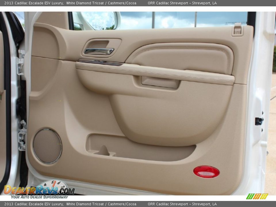 2013 Cadillac Escalade ESV Luxury White Diamond Tricoat / Cashmere/Cocoa Photo #17