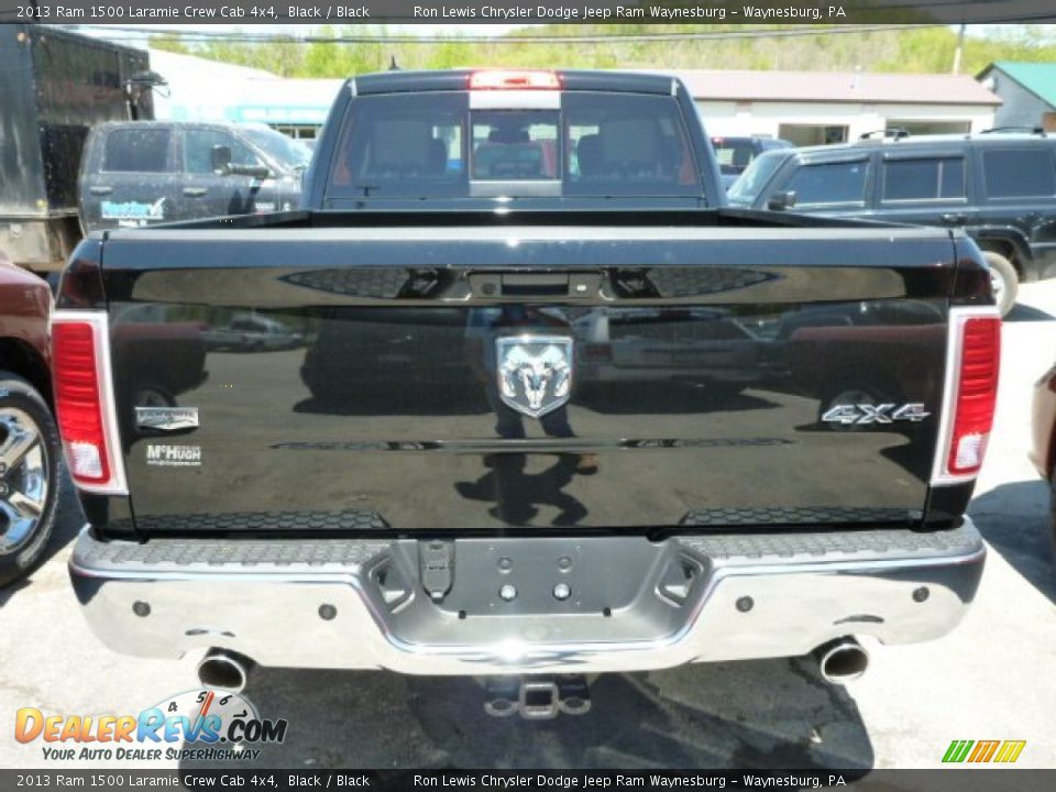 2013 Ram 1500 Laramie Crew Cab 4x4 Black / Black Photo #3