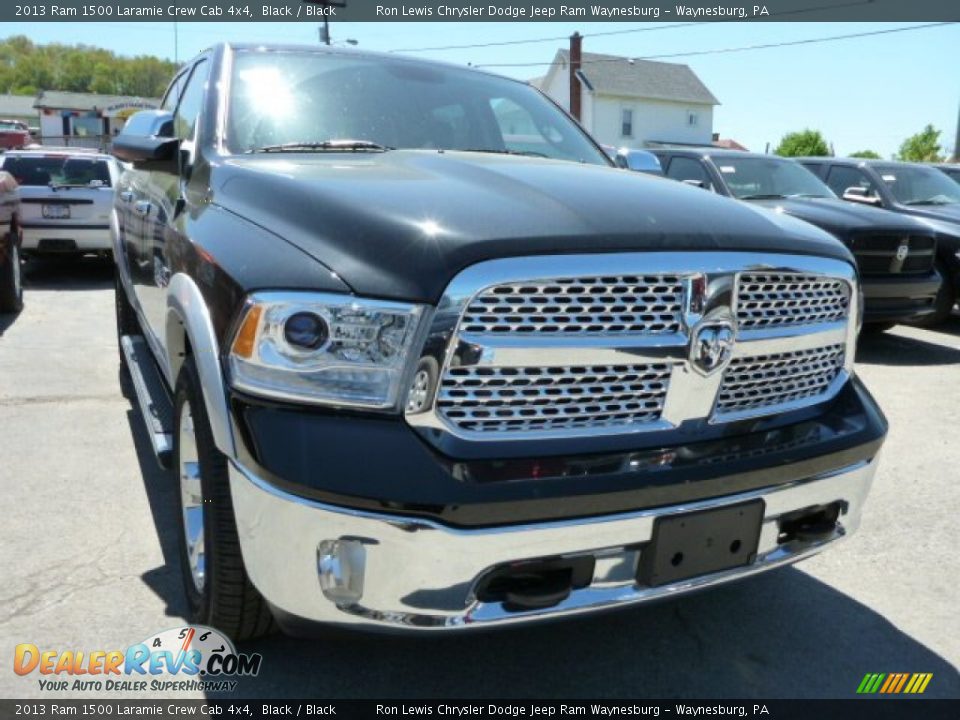 2013 Ram 1500 Laramie Crew Cab 4x4 Black / Black Photo #6