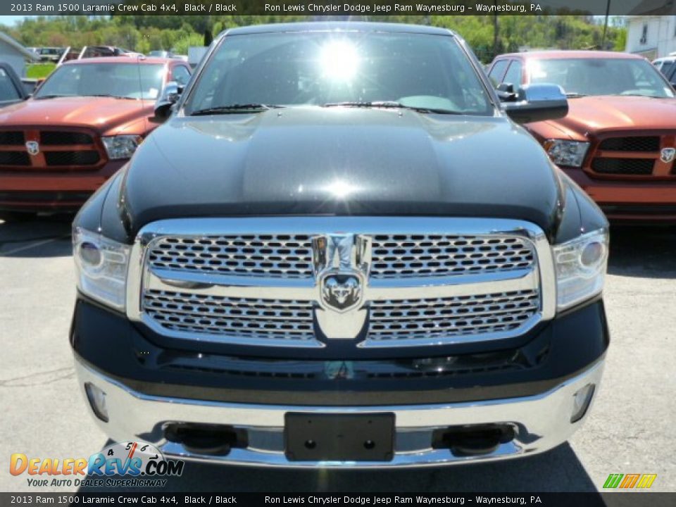 2013 Ram 1500 Laramie Crew Cab 4x4 Black / Black Photo #7