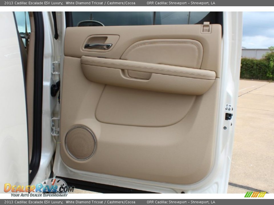 2013 Cadillac Escalade ESV Luxury White Diamond Tricoat / Cashmere/Cocoa Photo #21