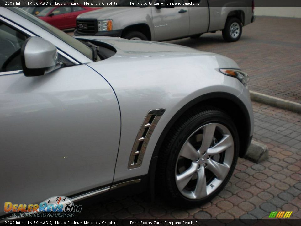 2009 Infiniti FX 50 AWD S Liquid Platinum Metallic / Graphite Photo #11