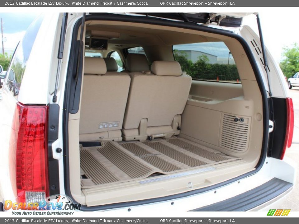 2013 Cadillac Escalade ESV Luxury White Diamond Tricoat / Cashmere/Cocoa Photo #25
