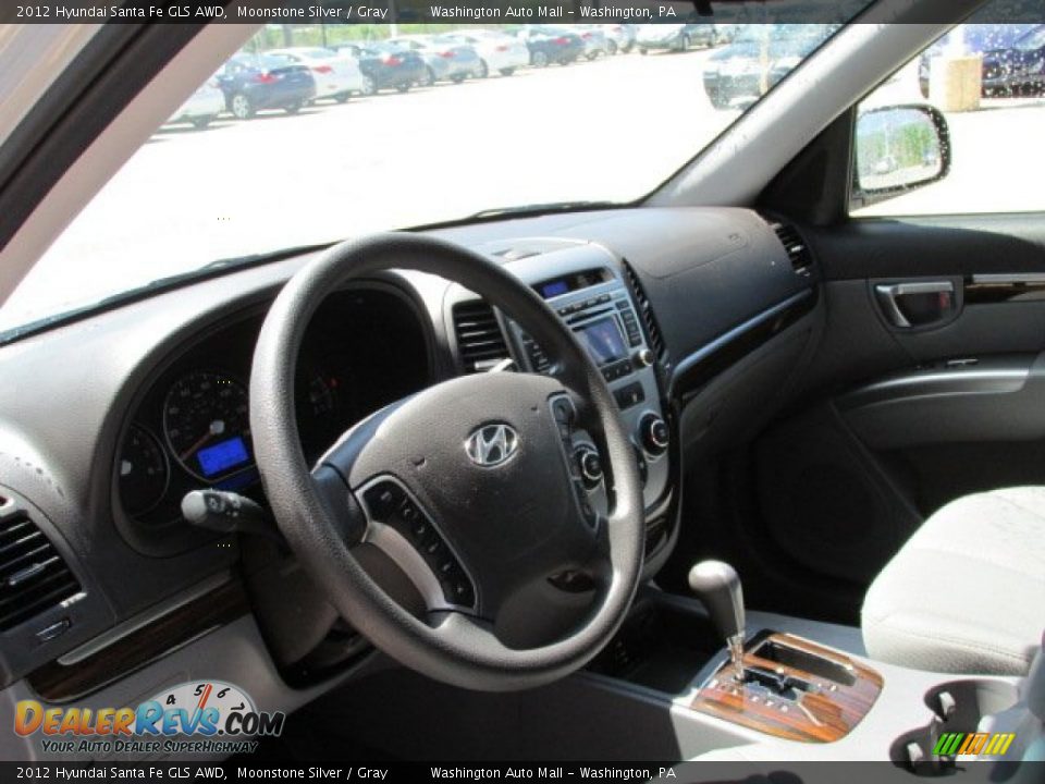 2012 Hyundai Santa Fe GLS AWD Moonstone Silver / Gray Photo #10