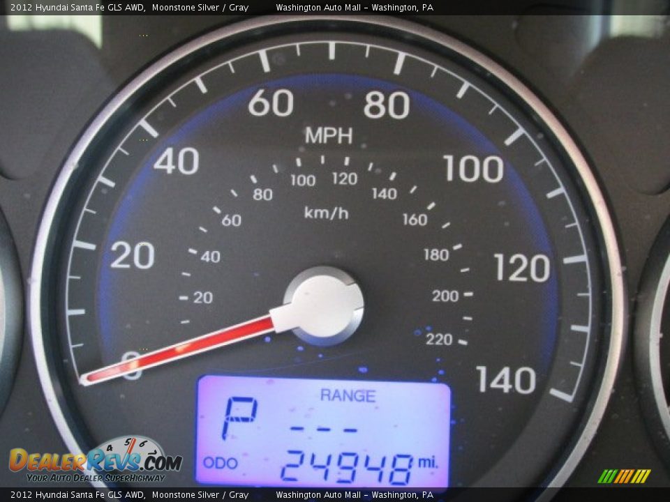 2012 Hyundai Santa Fe GLS AWD Moonstone Silver / Gray Photo #20