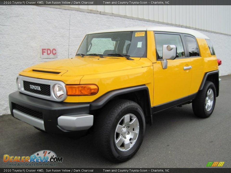 2010 Toyota FJ Cruiser 4WD Sun Fusion Yellow / Dark Charcoal Photo #1