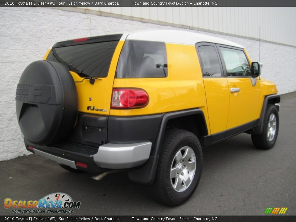 2010 Toyota FJ Cruiser 4WD Sun Fusion Yellow / Dark Charcoal Photo #4