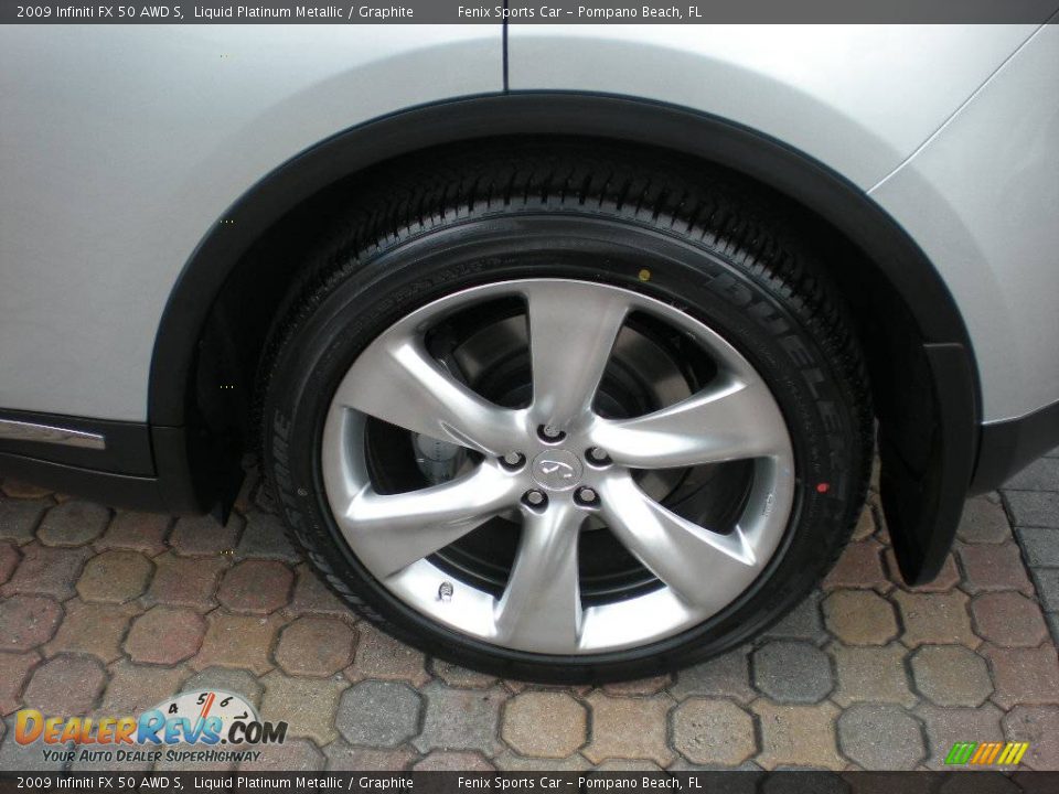 2009 Infiniti FX 50 AWD S Liquid Platinum Metallic / Graphite Photo #16