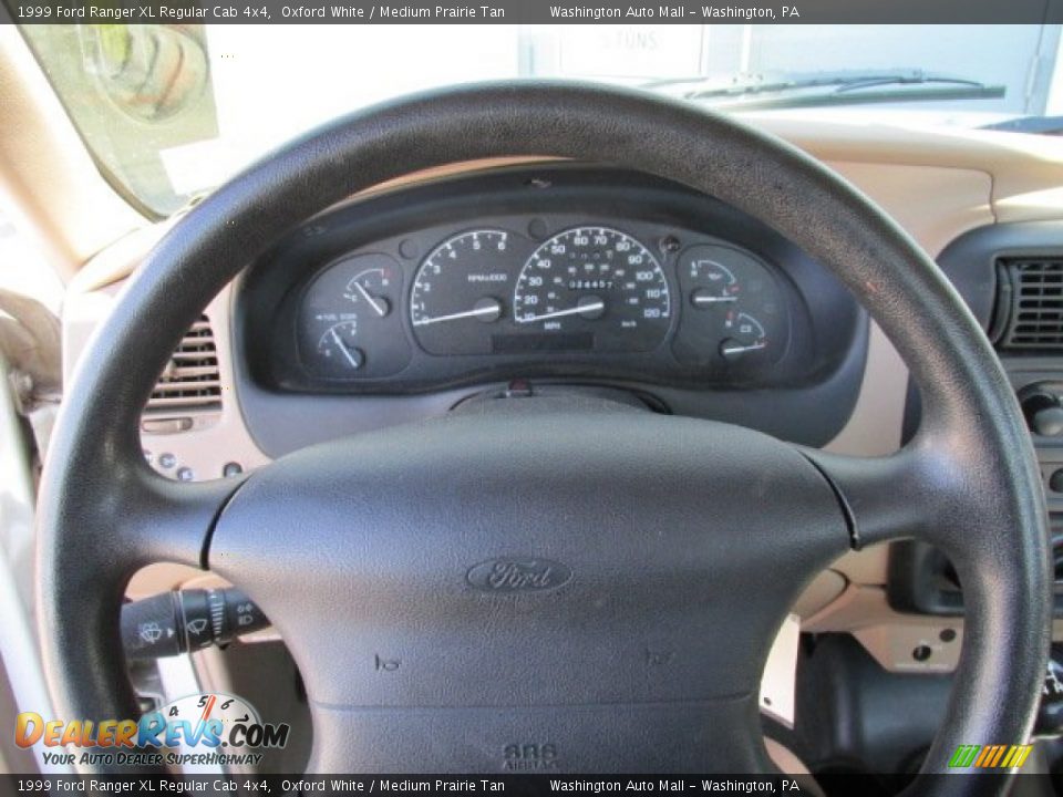 1999 Ford Ranger XL Regular Cab 4x4 Oxford White / Medium Prairie Tan Photo #16