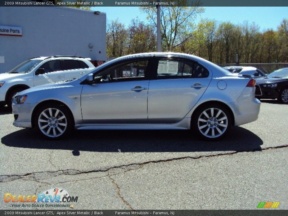 2009 Mitsubishi Lancer GTS Apex Silver Metallic / Black Photo #5