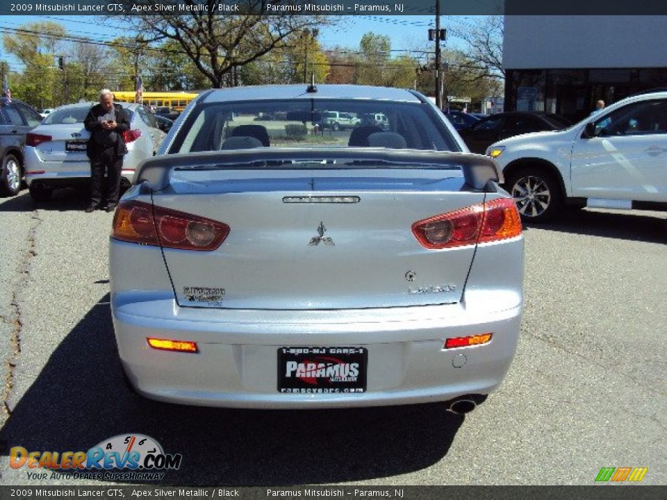 2009 Mitsubishi Lancer GTS Apex Silver Metallic / Black Photo #6