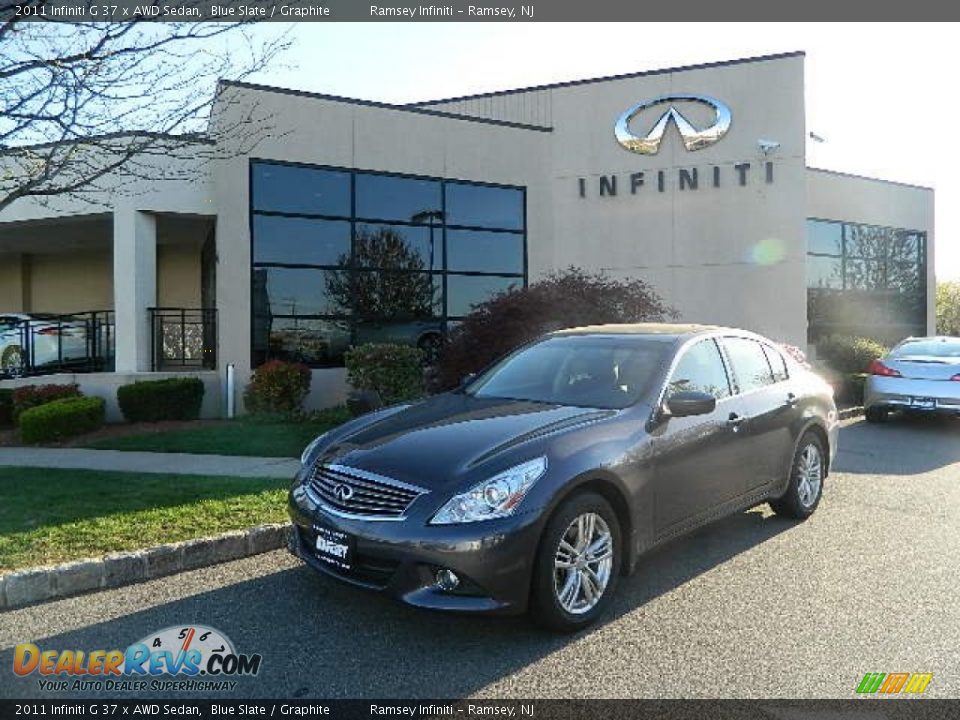 2011 Infiniti G 37 x AWD Sedan Blue Slate / Graphite Photo #2