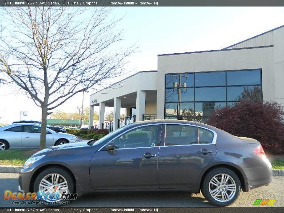 2011 Infiniti G 37 x AWD Sedan Blue Slate / Graphite Photo #4