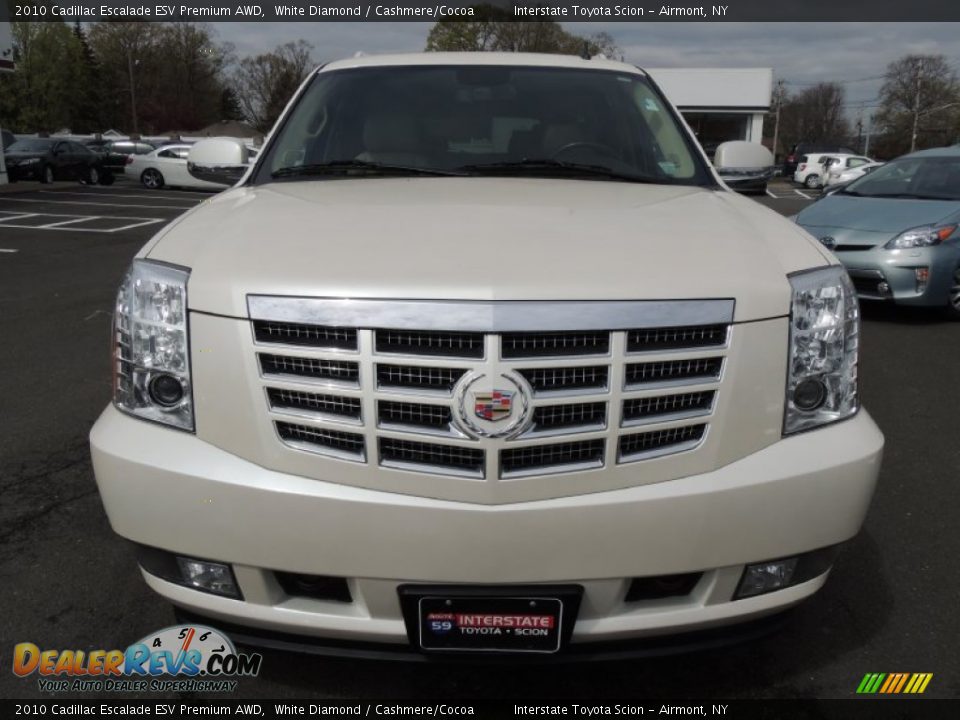 2010 Cadillac Escalade ESV Premium AWD White Diamond / Cashmere/Cocoa Photo #2