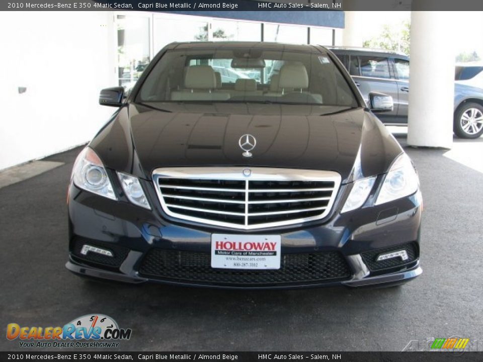 2010 Mercedes-Benz E 350 4Matic Sedan Capri Blue Metallic / Almond Beige Photo #1