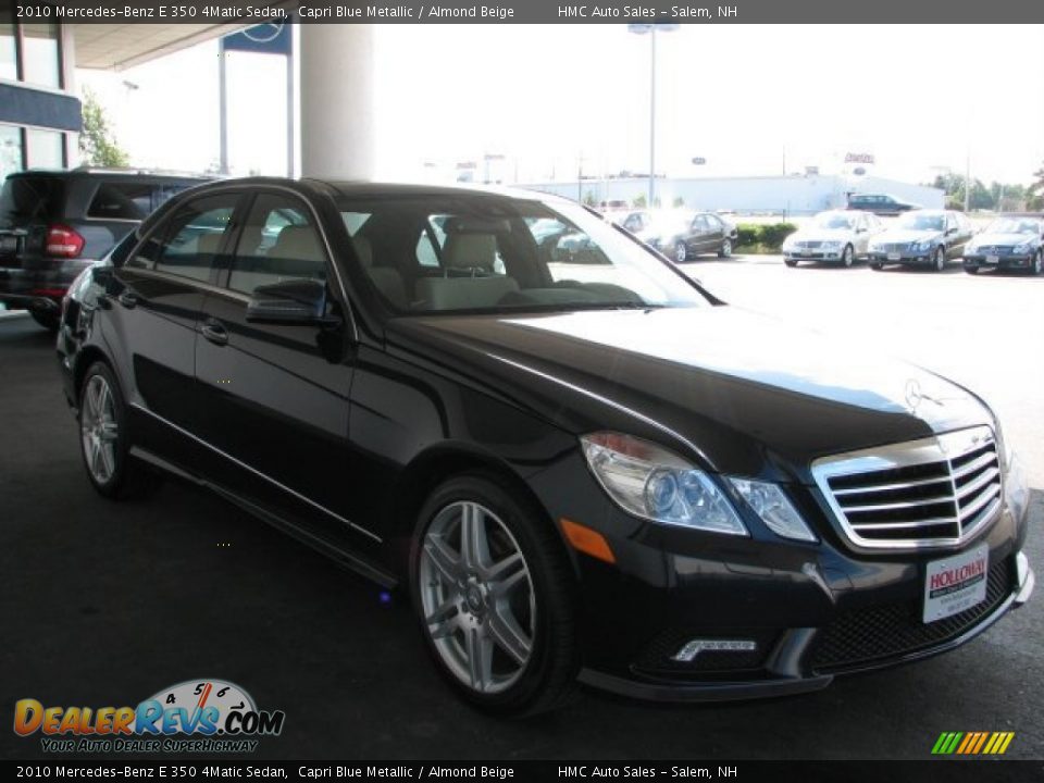 2010 Mercedes-Benz E 350 4Matic Sedan Capri Blue Metallic / Almond Beige Photo #2