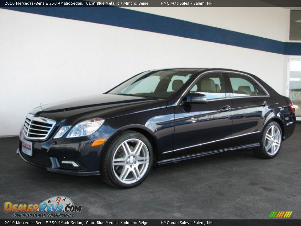 2010 Mercedes-Benz E 350 4Matic Sedan Capri Blue Metallic / Almond Beige Photo #7