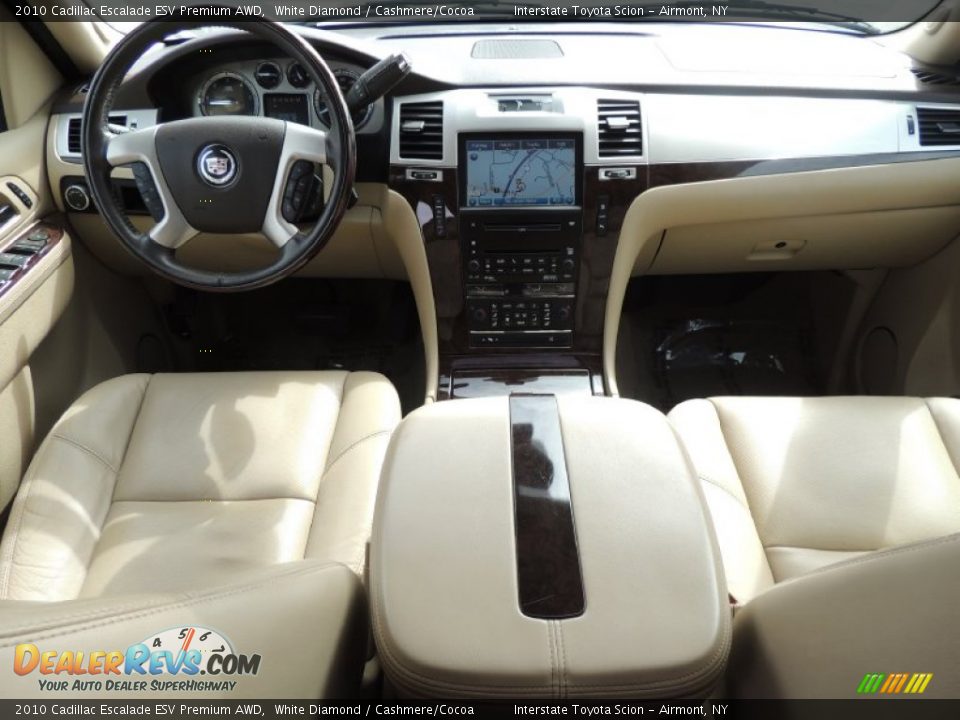 2010 Cadillac Escalade ESV Premium AWD White Diamond / Cashmere/Cocoa Photo #12