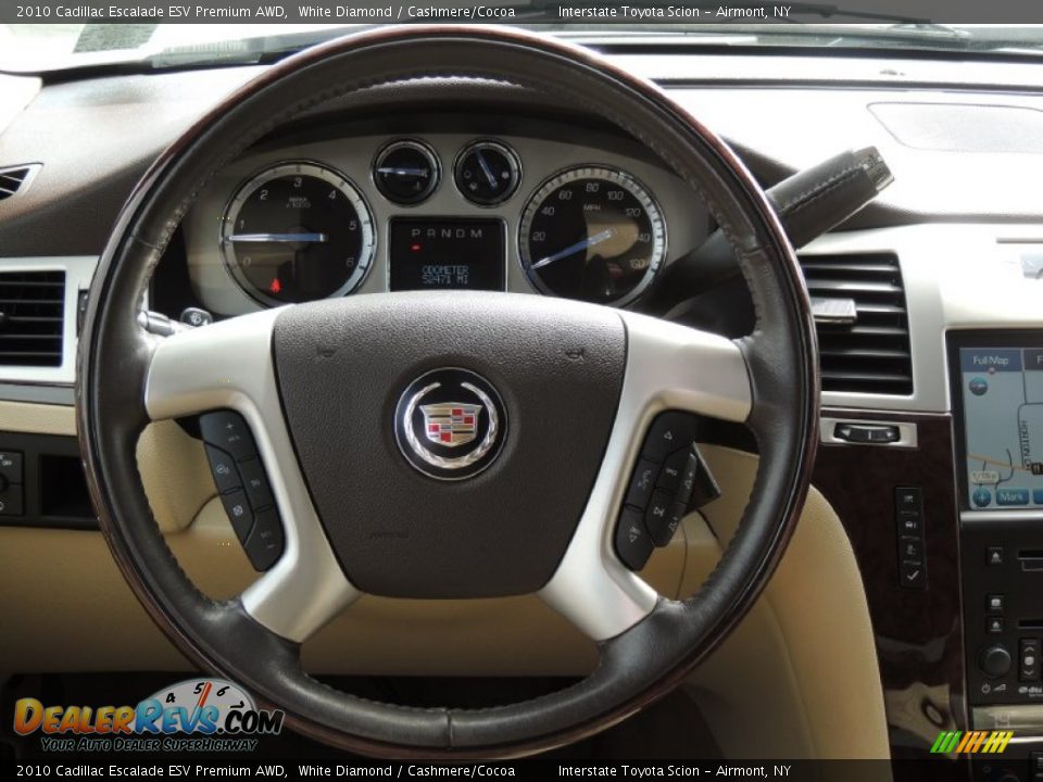 2010 Cadillac Escalade ESV Premium AWD White Diamond / Cashmere/Cocoa Photo #13