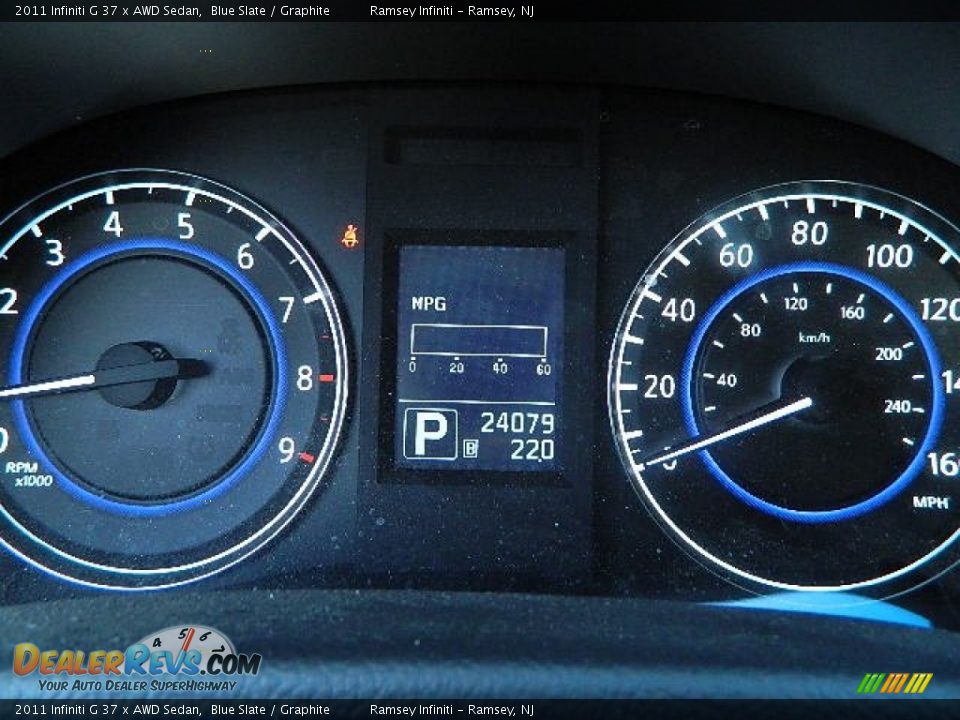 2011 Infiniti G 37 x AWD Sedan Blue Slate / Graphite Photo #18