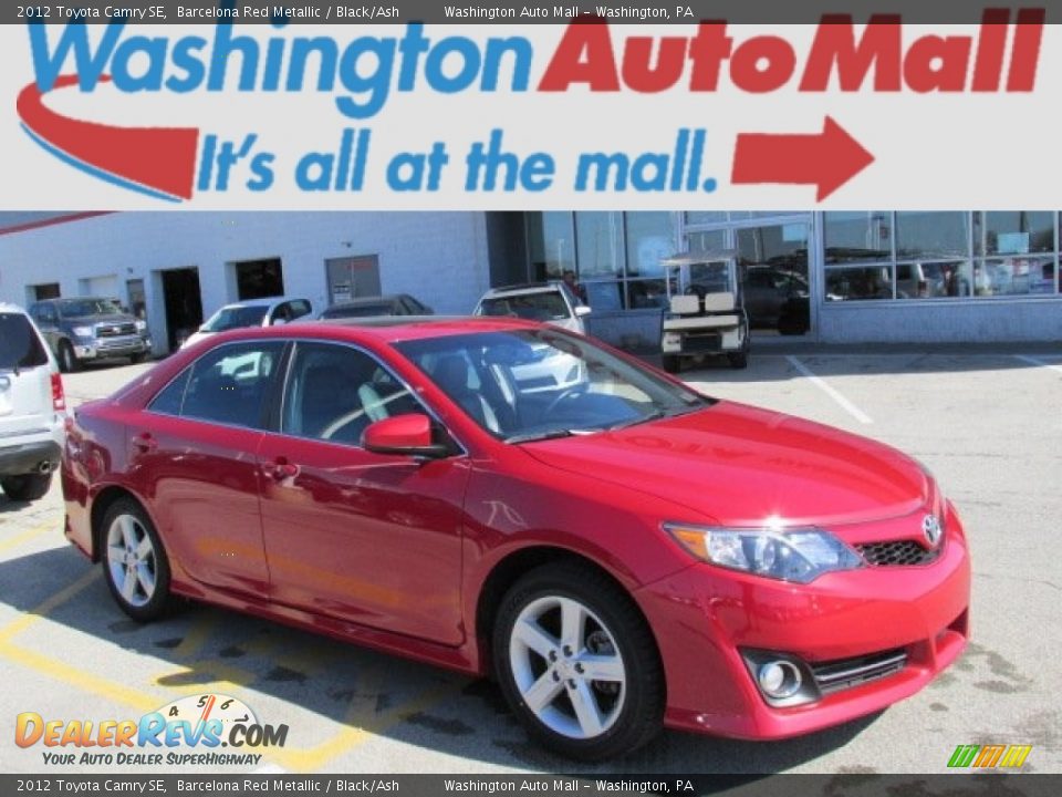 2012 Toyota Camry SE Barcelona Red Metallic / Black/Ash Photo #1