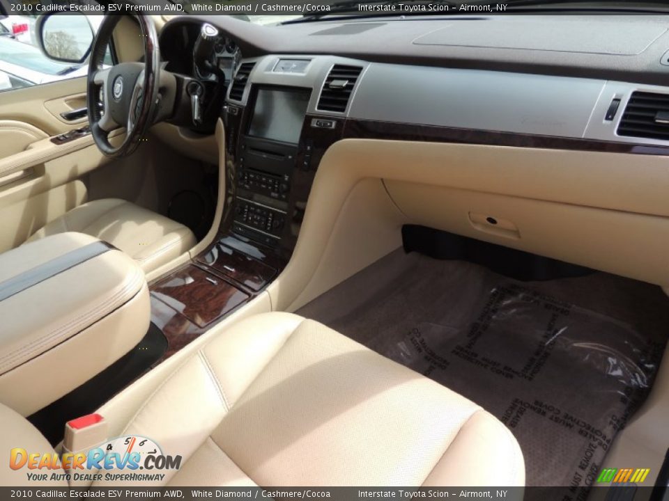 2010 Cadillac Escalade ESV Premium AWD White Diamond / Cashmere/Cocoa Photo #21
