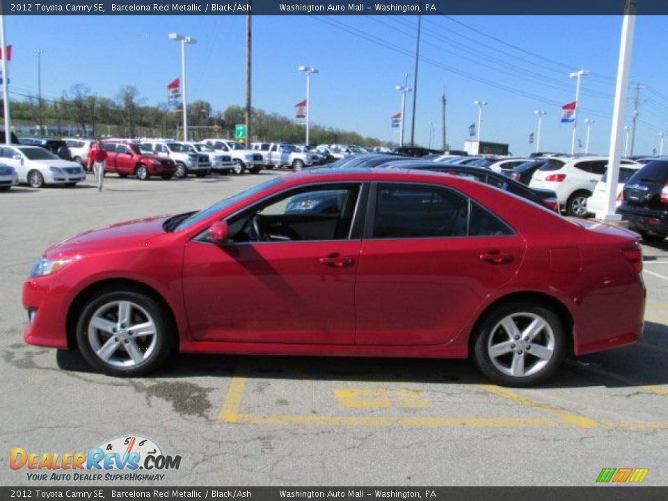 2012 Toyota Camry SE Barcelona Red Metallic / Black/Ash Photo #7