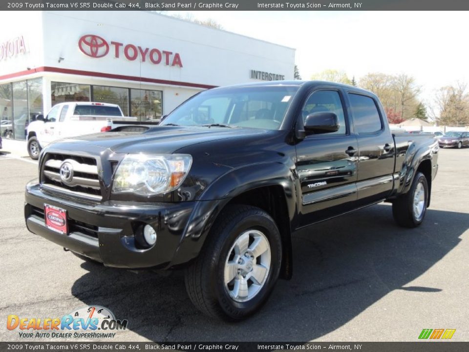 2009 Toyota Tacoma V6 SR5 Double Cab 4x4 Black Sand Pearl / Graphite Gray Photo #1