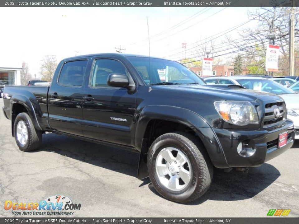 2009 Toyota Tacoma V6 SR5 Double Cab 4x4 Black Sand Pearl / Graphite Gray Photo #3