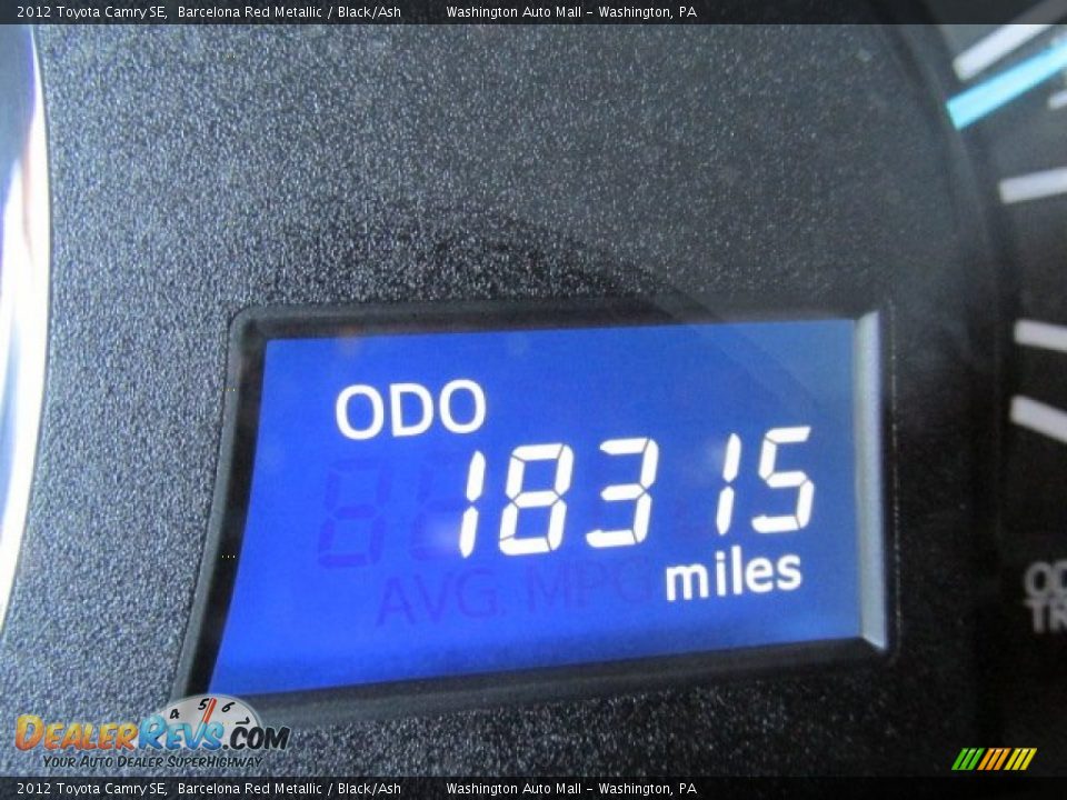 2012 Toyota Camry SE Barcelona Red Metallic / Black/Ash Photo #20