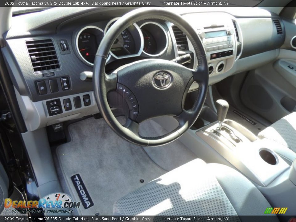 2009 Toyota Tacoma V6 SR5 Double Cab 4x4 Black Sand Pearl / Graphite Gray Photo #9