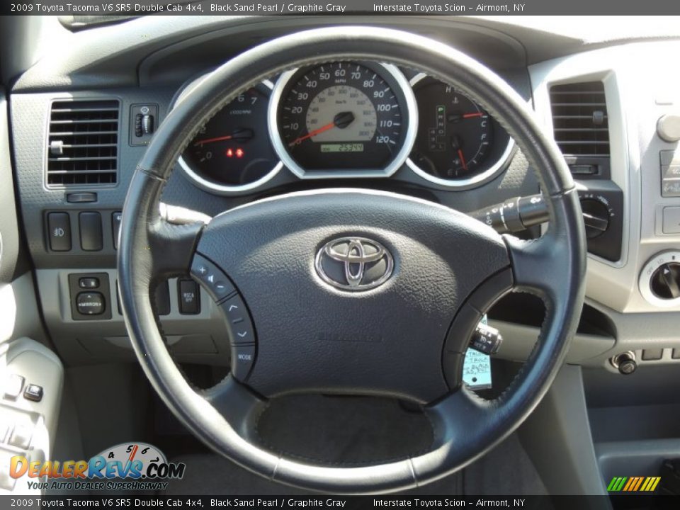 2009 Toyota Tacoma V6 SR5 Double Cab 4x4 Black Sand Pearl / Graphite Gray Photo #12
