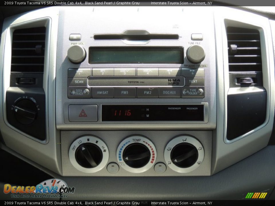 2009 Toyota Tacoma V6 SR5 Double Cab 4x4 Black Sand Pearl / Graphite Gray Photo #14