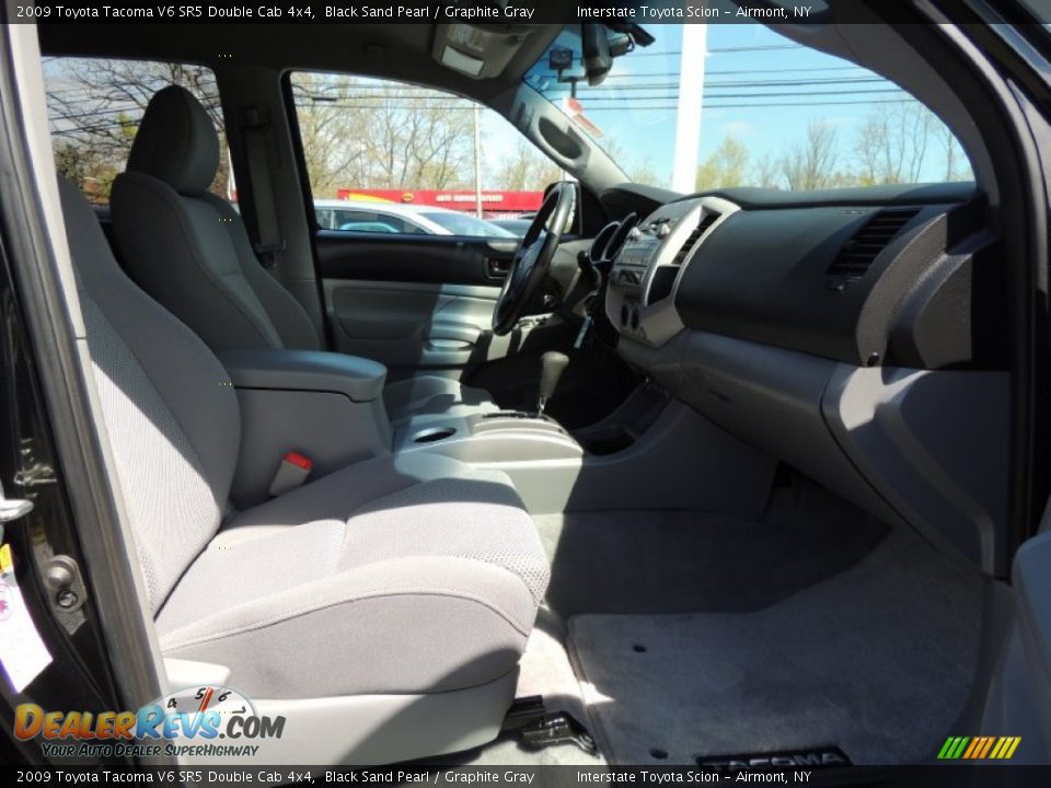 2009 Toyota Tacoma V6 SR5 Double Cab 4x4 Black Sand Pearl / Graphite Gray Photo #21