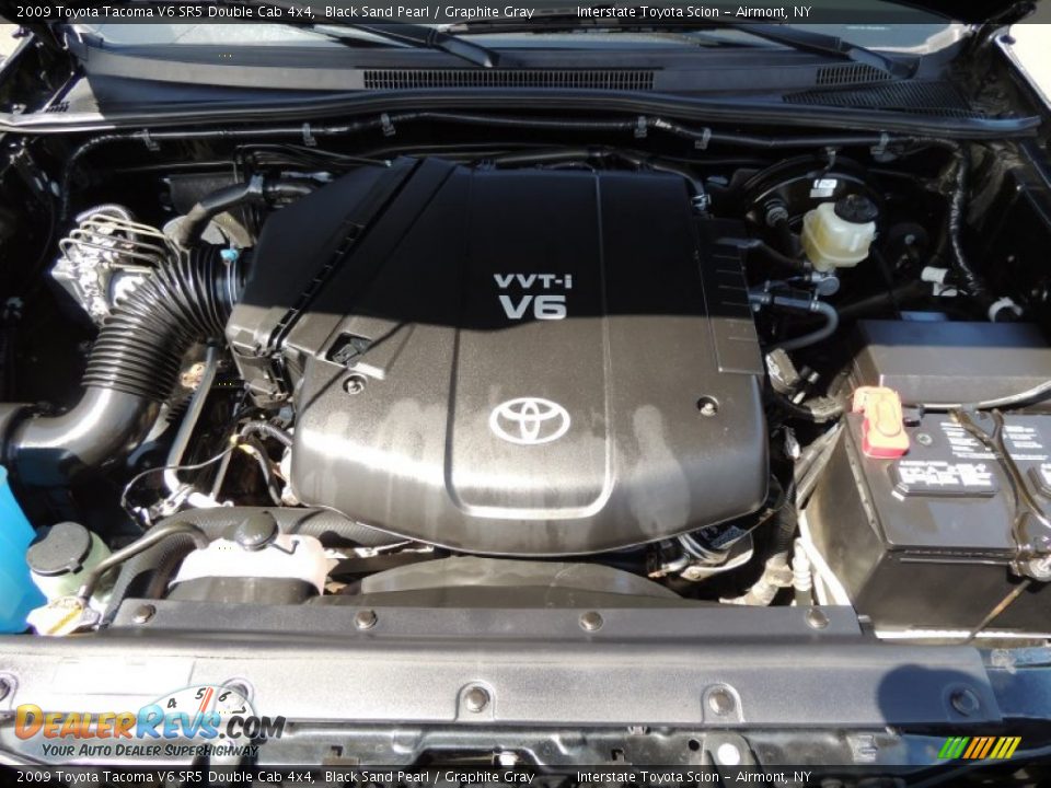 2009 Toyota Tacoma V6 SR5 Double Cab 4x4 Black Sand Pearl / Graphite Gray Photo #24